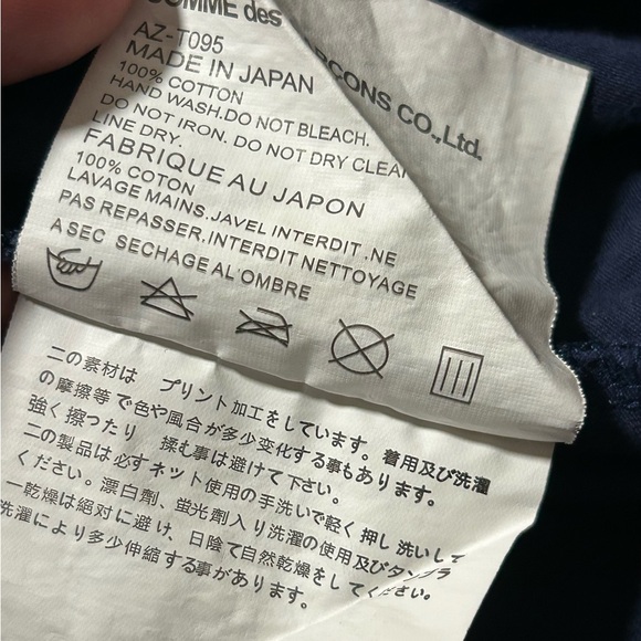 Comme des Garcons Play Double Heart T Shirt Unisex Medium XL Made In Japan - Picture 6 of 8